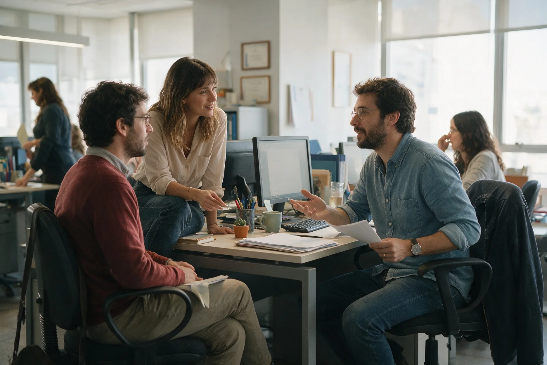 Equipo trabajando en una capacitación