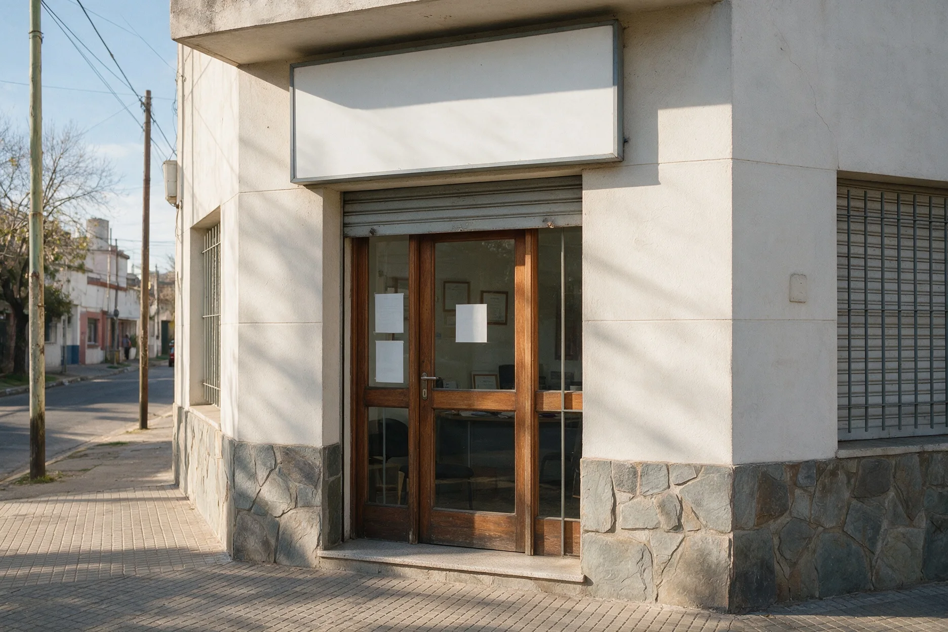 La puerta del consultorio en [ZONA]