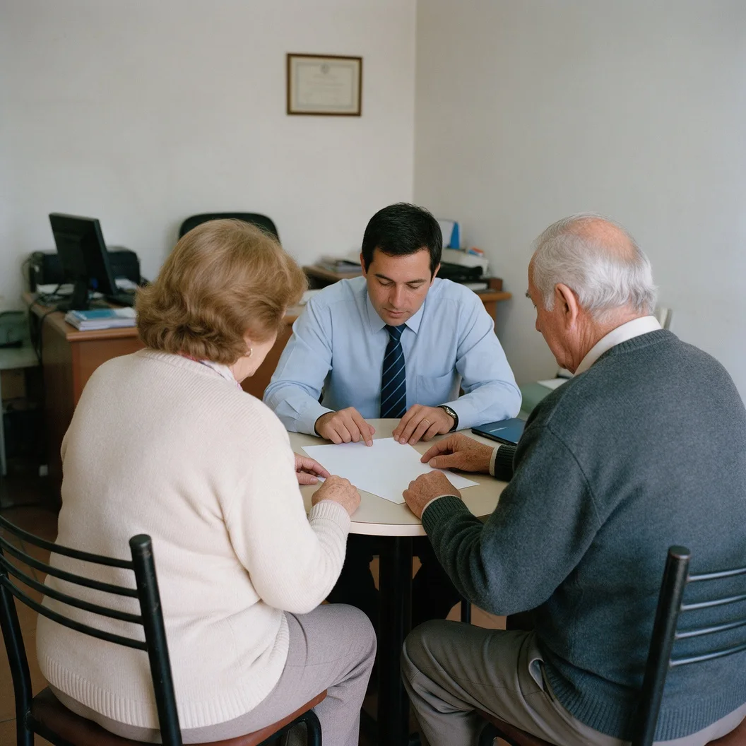 Reunión con un cliente para elegir